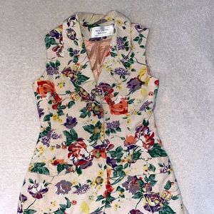 Vintage Floral Blazer Vest